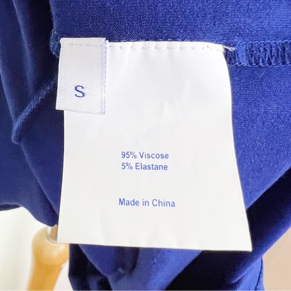 Winser London Cobalt Blue Sleeveless Strappy Jersey Midi Dress UK Size S - Picture 6 of 8